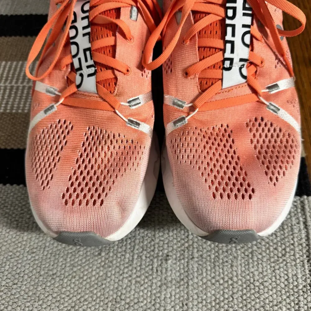 On Cloudsurfer Running Athletic Sneaker‎ Mens 12.5 Flame Orange White Athleisure